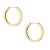 Gold hoops - pozłacane, klasyczne gładkie kółka