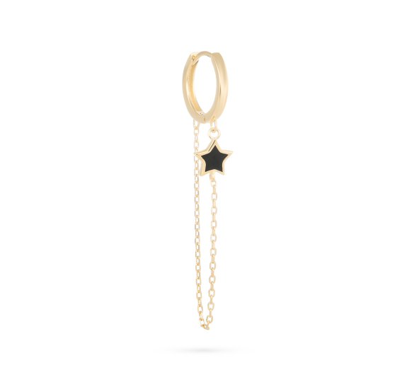 Black star huggie