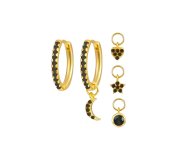 Hoops with black charms