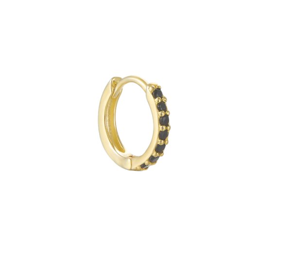 Black zircon hoop S