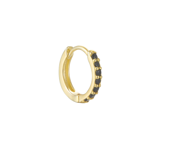 Black zircon hoop S