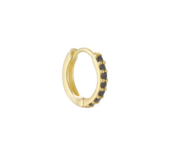 Black zircon hoop S