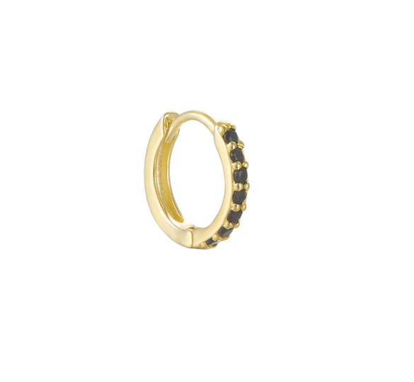 Black zircon hoop S