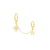 North Stars - chain earrings