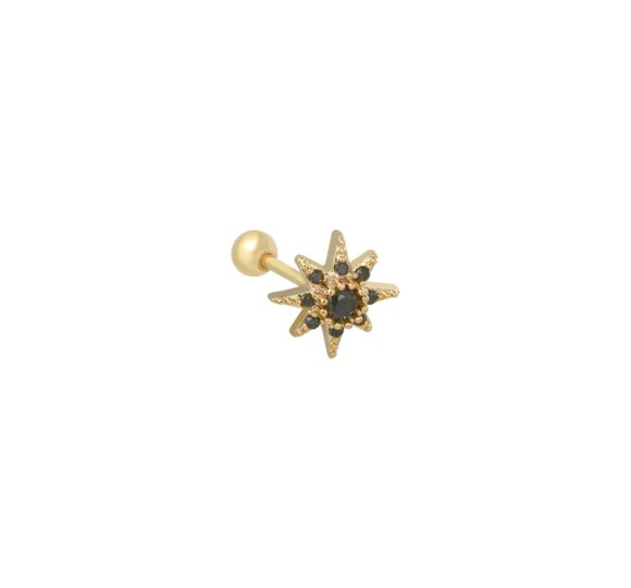 Black polar star piercing 