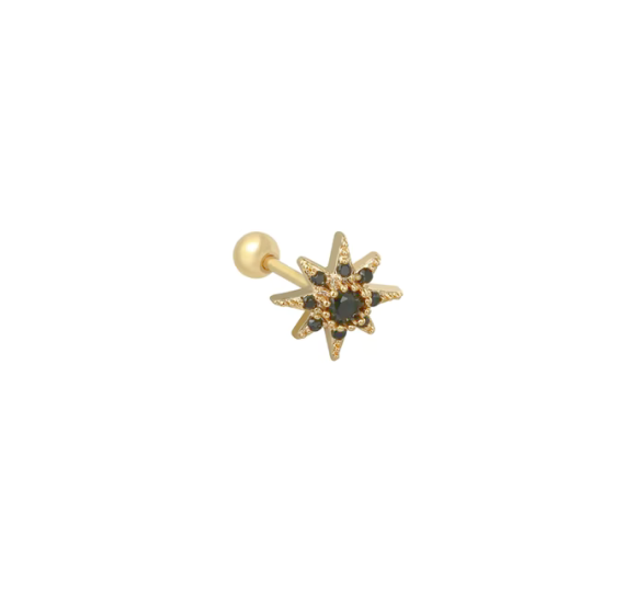 Black polar star piercing 