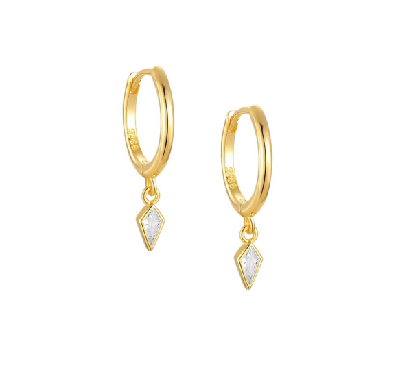 Classic diamond hoop