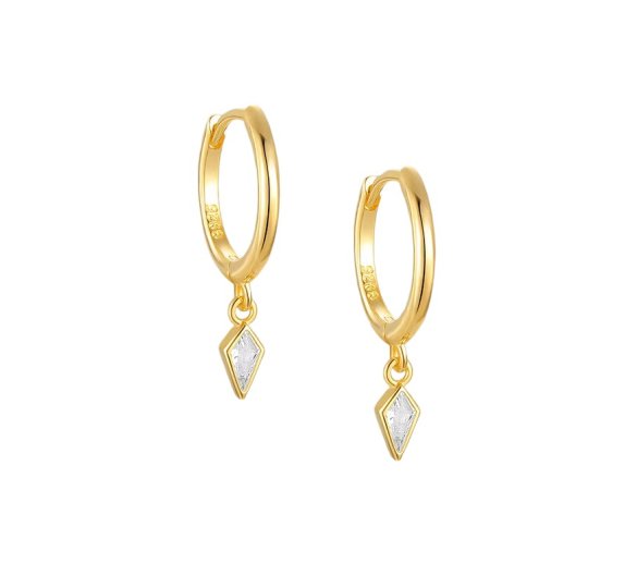 Classic diamond hoop