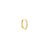 White zircon hoop XS