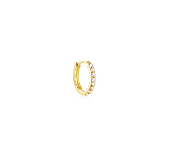 White zircon hoop XS
