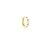 White zircon hoop XS