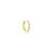 White zircon hoop XS