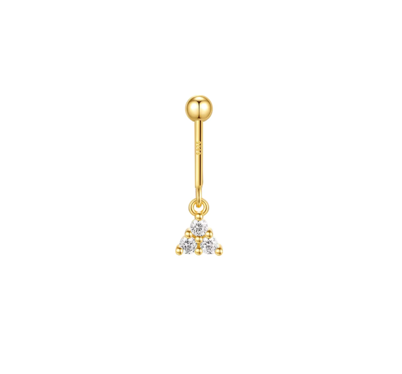 Trio diamond vertical helix piercing 