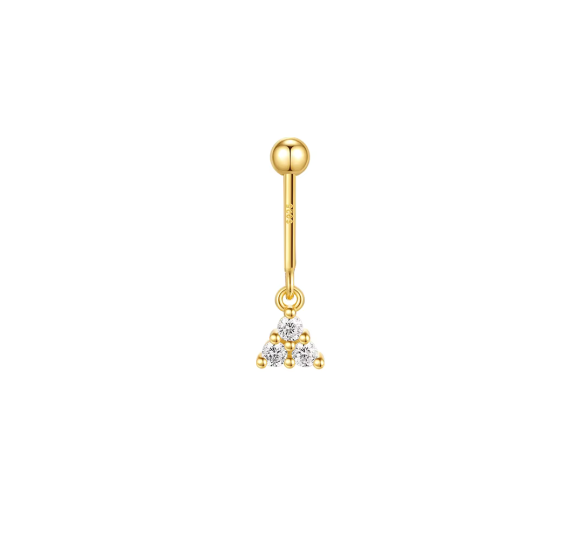 Trio diamond vertical helix piercing 