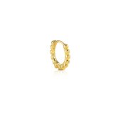 Bubble huggie S - pozłacane kolczyki kółka, bąbelki 