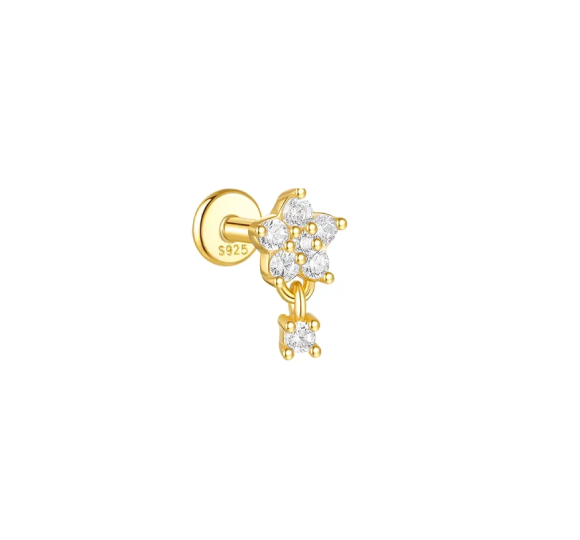 Flower dangle labret