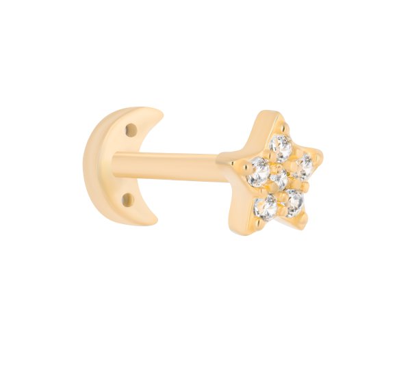 Reversible star moon piercing