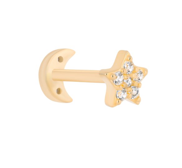 Reversible star moon piercing