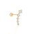 Diamonds barbell piercing