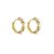 Pearl twisted hoop - pozłacane kolczyki kółka z perłami