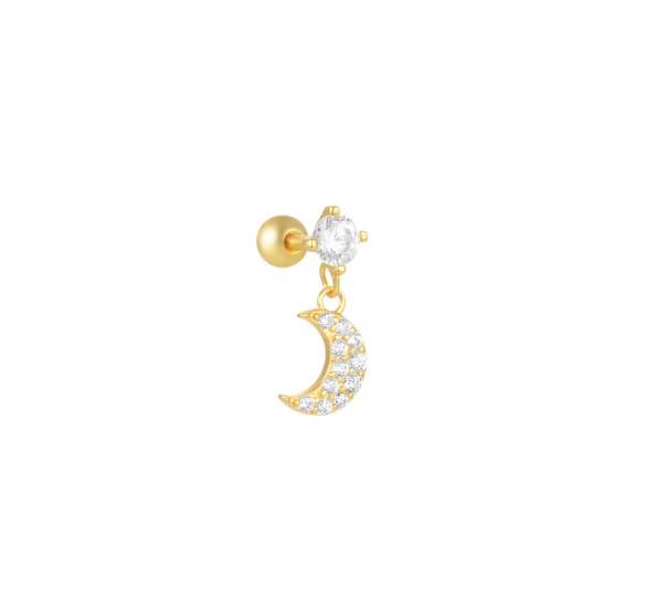 Hanging moon piercing 