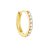 White zircon hoop L
