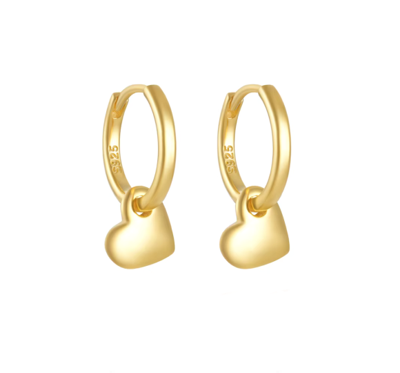 Heart earrings hoop