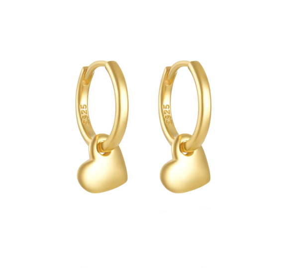 Heart earrings hoop