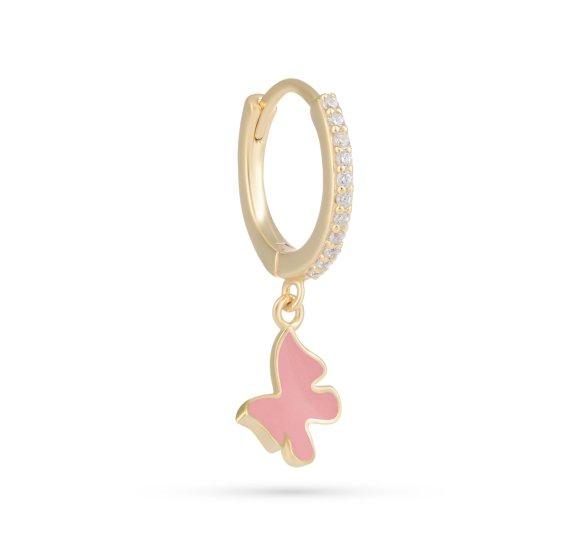 Enamel pink butterfly
