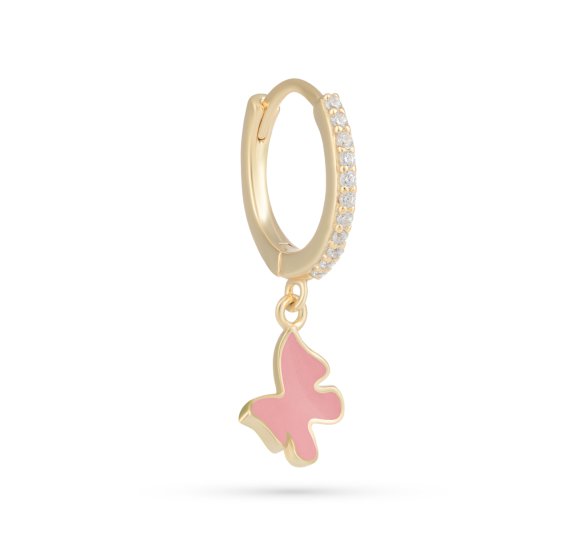 Enamel pink butterfly