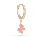 Enamel pink butterfly
