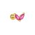 Pink leaf palm piercing
