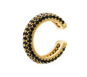 Nausznica Ljubljana black - ozdobna nausznica z czarnymi cyrkoniami