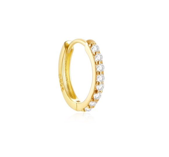 White zircon hoop M