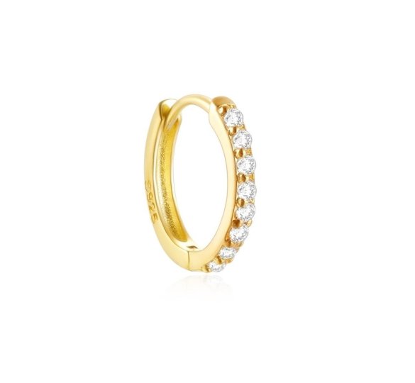 White zircon hoop M