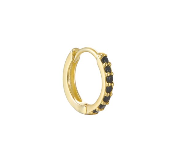 Black zircon hoop M