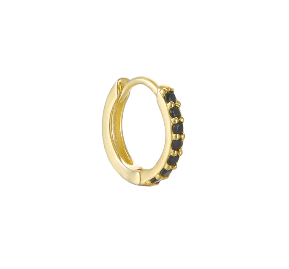 Black zircon hoop M
