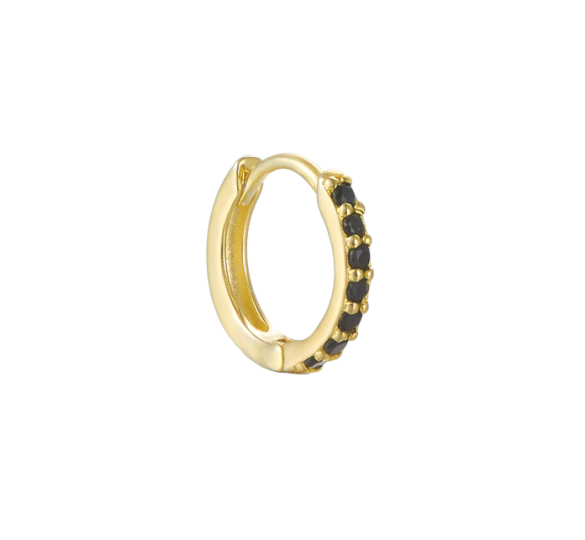 Black zircon hoop M