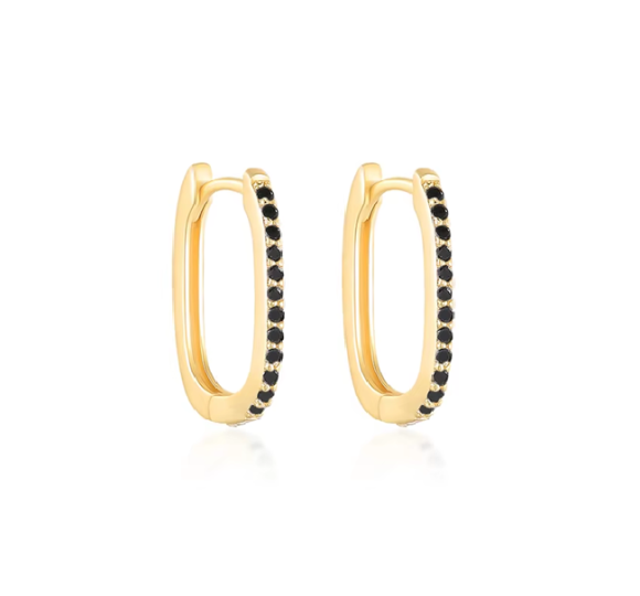 Black oval hoop