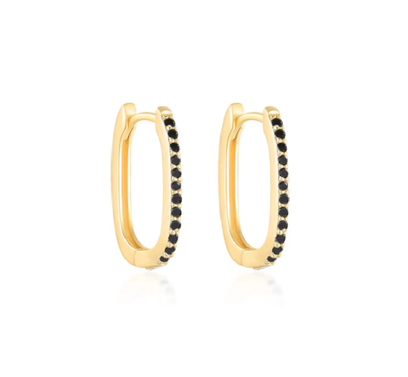 Black oval hoop
