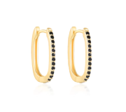 Black oval hoop