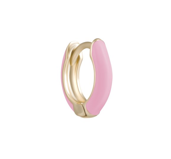 Pink enamel huggie