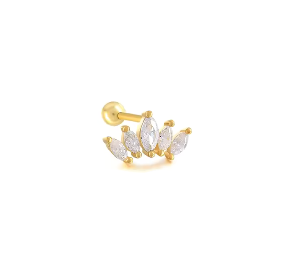 Marquise white piercing