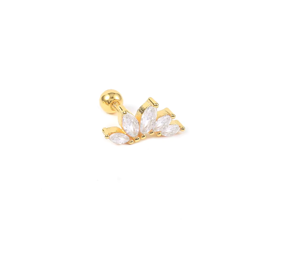 Leaf marquise piercing