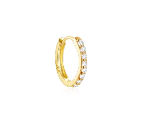 White zircon hoop S