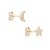 Star and moon stud