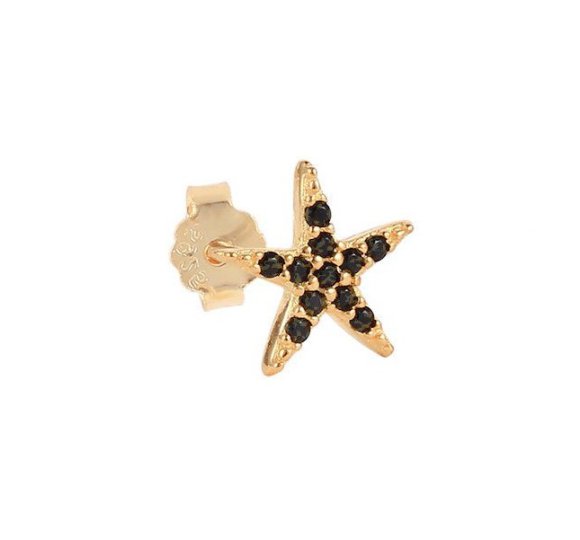 Black starfish stud