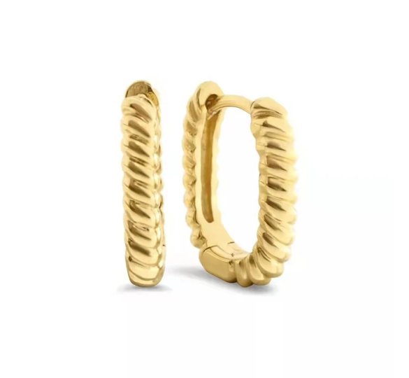 Get It Twisted - pozłacane kolczyki kółka o efektownym splocie