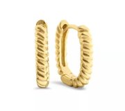 Get It Twisted - pozłacane kolczyki kółka o efektownym splocie