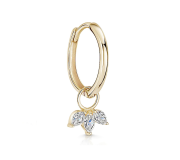 Marquise diamond hoop